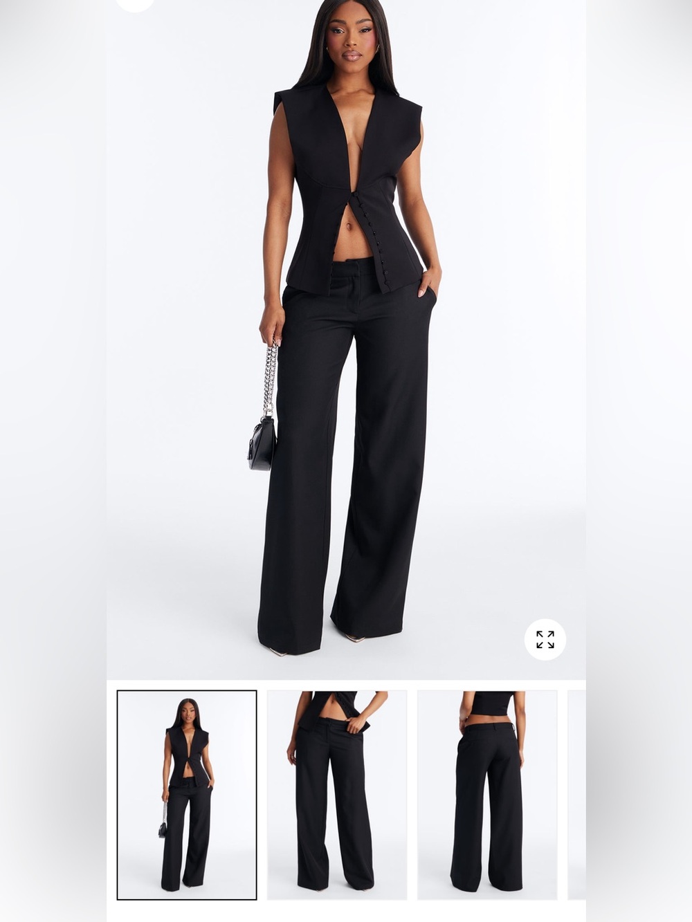 2/75$🔥Black Wide-Leg Dress Pants for Women
